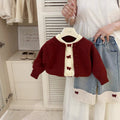Baby Girl Red Bow Sweater Love Fleece Padded Jeans