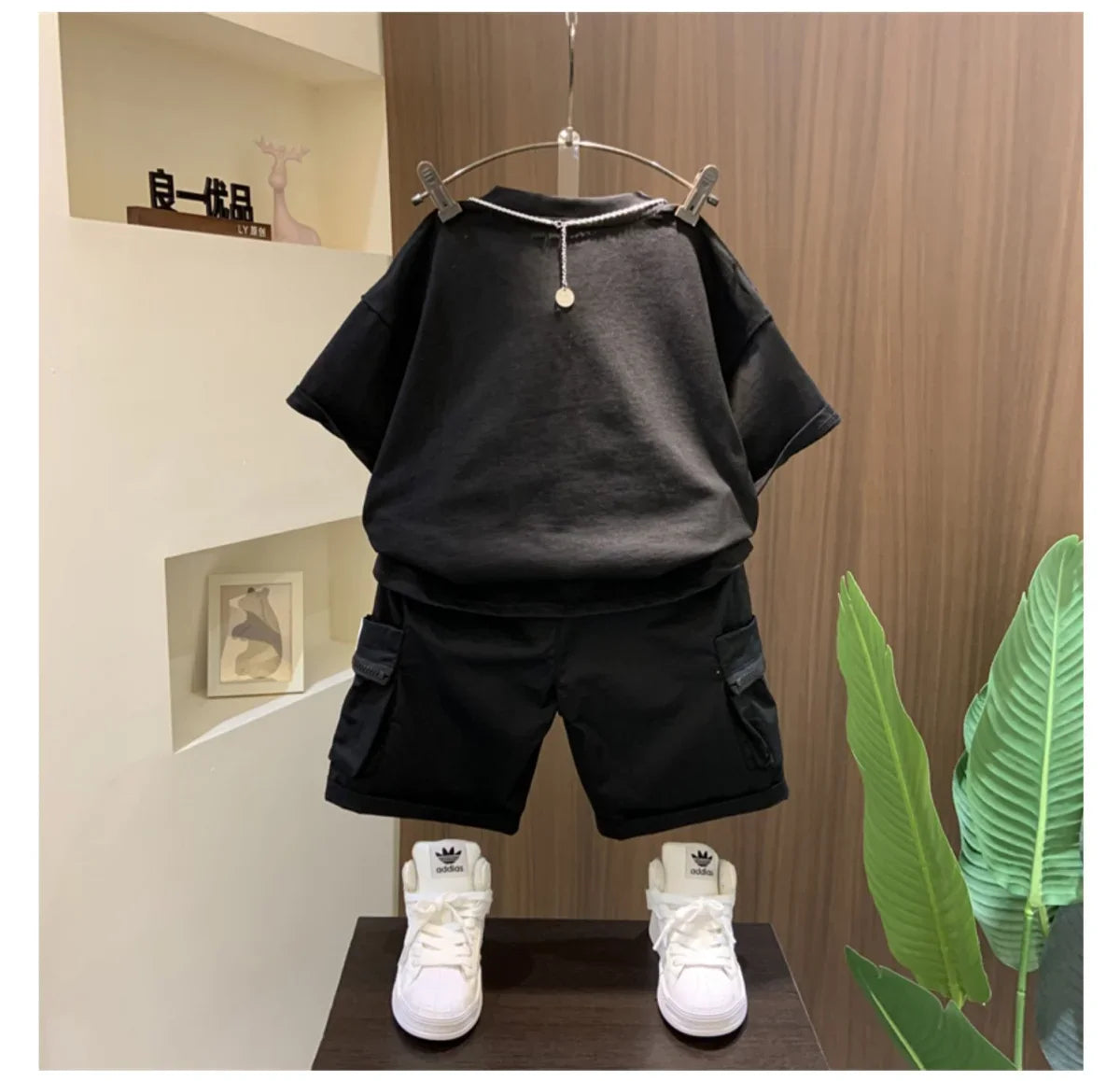 LIEMEI Summer Short Sleeve Set Baby Boys Clothes Pullover T-Shirt+Shorts 2pcs Kids 1-8 Years Old Cartoon Sport Outfit