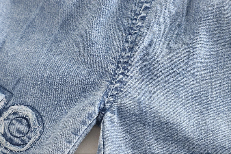 Children Cotton Clothes Summer Boy Causal Denim T Shirt Short 2Pcs/set Infant Kid Fashion Toddler Tracksuit 0-5 Years