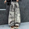 Spring Autumn Teenager Girls Denim Wide Leg Pants Children Trousers New Fashion Tie Dye Design Girls Jeans 5-14 Yrs Kids Clothes