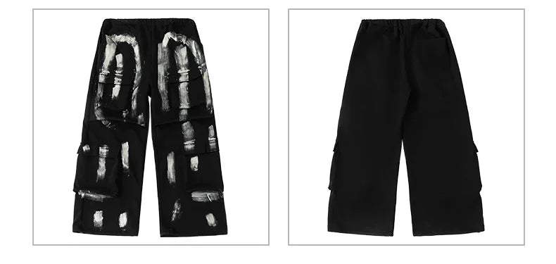 Hip Hop Boys Letters Cool T-shirt Loose Graffiti Pants Girls K-pop Costume Child Streetwear Kids Jazz Street Dance Clothes Sets