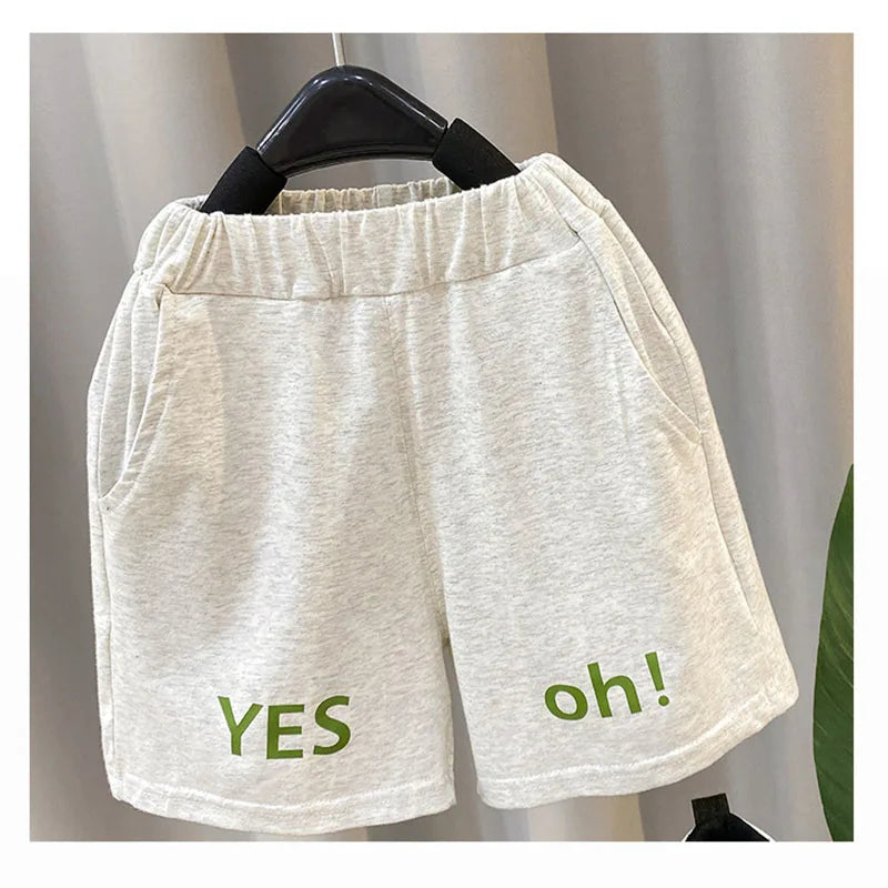 2024 Boy’s Loose Vest Sets Baby Casual Fashion Suit Summer New Children's Thin Sleeveless Round Neck Top Shorts 2Pcs 12M-6Years