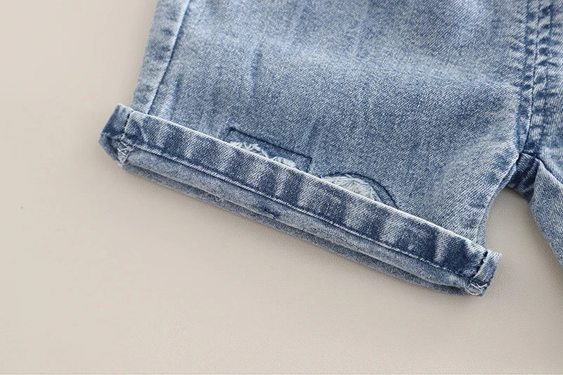 Children Cotton Clothes Summer Boy Causal Denim T Shirt Short 2Pcs/set Infant Kid Fashion Toddler Tracksuit 0-5 Years