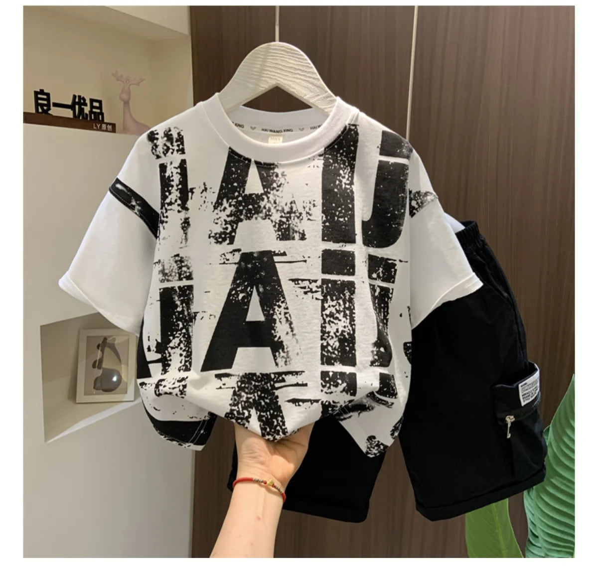 LIEMEI Summer Short Sleeve Set Baby Boys Clothes Pullover T-Shirt+Shorts 2pcs Kids 1-8 Years Old Cartoon Sport Outfit
