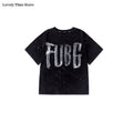 Hip Hop Boys Letters Cool T-shirt Loose Graffiti Pants Girls K-pop Costume Child Streetwear Kids Jazz Street Dance Clothes Sets