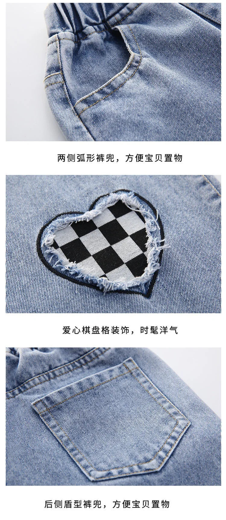 Girls Spring Jeans Children Wide-Leg Denim Pants Autumn Teenager Casual Loose Straight-Leg Trousers Kids Fashion Clothing